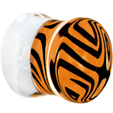 Load image into Gallery viewer, 1/2 Tangerine Zebra Acrylic Saddle Plug