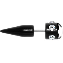 Load image into Gallery viewer, Black White Star Gem Fake Taper Ear Plug
