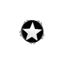 Load image into Gallery viewer, Black White Star Gem Fake Taper Ear Plug
