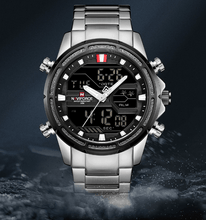 Load image into Gallery viewer, Mens Wrist Watch, Waterproof Analog Digital Watches Multifunction Stainless Steel Business Watches For Man Perfect Gift
