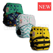 Load image into Gallery viewer, Modern Luxury Printed Washable Real Cloth Pocket Nappy,3 nappies/diapers Set For Girls and Boys Baby In Elegant Style