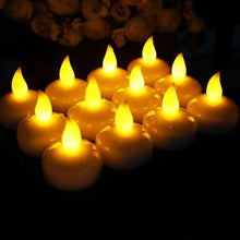 Load image into Gallery viewer, 3/6Pcs LED Flameless Waterproof Candle Flameless Flickering Tea Light Candles Battery Operated Floating Candles for Wedding Centerpiece Pool & SPA Warm Light Flickering Tea Candles Battery Powered For Wedding Home Birthday Party Decoration