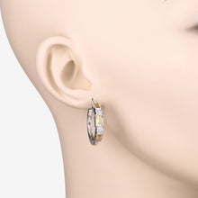 Load image into Gallery viewer, 2.88 Carat Genuine Citrine and White Topaz .925 Sterling Silver Earrings