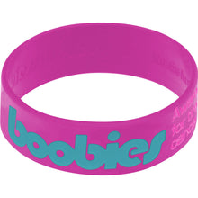 Load image into Gallery viewer, Purple Aqua Boobies Awareness for Breast Cancer Bracelet