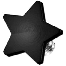 Load image into Gallery viewer, Black Titanium 4mm Flat Star Dermal Top