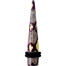 Load image into Gallery viewer, 0G Green Snake Skin Acrylic Taper