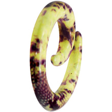 Load image into Gallery viewer, 6G Green Snake Skin Acrylic Spiral Taper