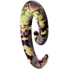 Load image into Gallery viewer, 0G Green Snake Skin Acrylic Spiral Taper