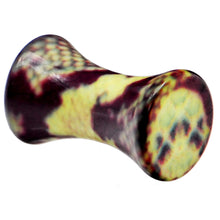 Load image into Gallery viewer, 6G Green Snake Skin Acrylic Saddle Plug