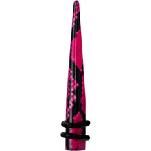 Load image into Gallery viewer, 2G Pink Snake Skin Acrylic Taper