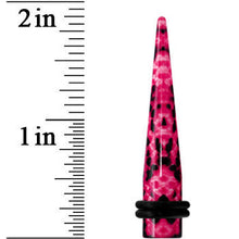 Load image into Gallery viewer, 0G Pink Snake Skin Acrylic Taper