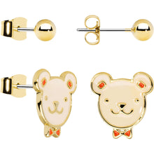 Load image into Gallery viewer, Teddybear Delight Duo Earring Set