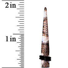 Load image into Gallery viewer, 2G Blushing Snake Skin Acrylic Taper