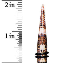 Load image into Gallery viewer, 0G Blushing Snake Skin Acrylic Taper