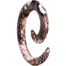 Load image into Gallery viewer, 8G Blushing Snake Skin Acrylic Spiral Taper