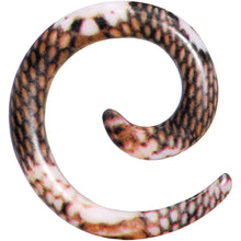 Load image into Gallery viewer, 8G Blushing Snake Skin Acrylic Spiral Taper