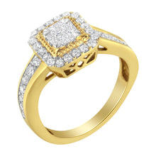 Load image into Gallery viewer, 10KT Yellow Gold Diamond Cocktail Ring (5/8 cttw, H-I Color, SI2-I1 Clarity)
