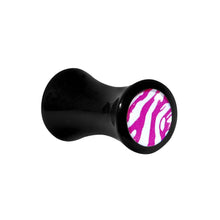 Load image into Gallery viewer, 4G Acrylic Pink White Zebra Saddle Plug