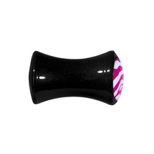 Load image into Gallery viewer, 2G Acrylic Pink White Zebra Saddle Plug
