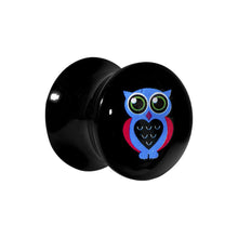 Load image into Gallery viewer, 9/16 Acrylic Heart Owl Saddle Plug