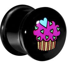 Load image into Gallery viewer, 1/2 Acrylic Single Flare Heart Sprinkle Cupcake Plug