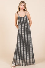 Load image into Gallery viewer, Plus Size Striped Scoop Neck Beaded Strap Maxi Cami Dress โ Elegant and Stylish Cami Dress , Beaded Straps, and Flattering Scoop Neckline