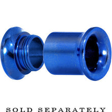 Load image into Gallery viewer, 0G Royal Blue Anodized Titanium Screw Fit Tunnel