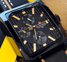 Load image into Gallery viewer, Men's Waterproof Watch With Leather Belt And Chronometers Retro Style Unique Shape Excellent Gift