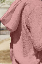 Load image into Gallery viewer, Women Full Size Teddy Hooded Jacket with Pockets Cozy Casual Jacket Comfortable Women Jacket