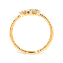 Load image into Gallery viewer, 10K Yellow Gold 1/10 Cttw Diamond Leaf and Branch Ring (H-I Color, I1-I2 Clarity) - Ring Size 7