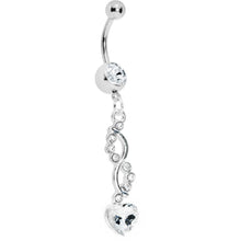 Load image into Gallery viewer, Crystalline Spiral Twist Heart Belly Ring