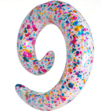 Load image into Gallery viewer, 1/2 Acrylic Rainbow Bubblegum Spatter Spiral Taper