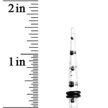 Load image into Gallery viewer, 6G Clear Acrylic Glitter Black Skull Confetti Taper