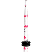 Load image into Gallery viewer, Clear Acrylic Glitter Pink Heart Confetti Taper 8G to 16mm