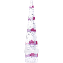 Load image into Gallery viewer, 1/2 Clear Acrylic Glitter Purple Heart Confetti Taper