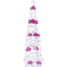 Load image into Gallery viewer, 9/16 Clear Acrylic Glitter Purple Heart Confetti Taper
