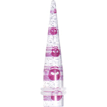 Load image into Gallery viewer, 00G Clear Acrylic Glitter Purple Skull Confetti Taper