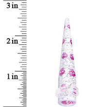 Load image into Gallery viewer, 1/2 Clear Acrylic Glitter Purple Skull Confetti Taper