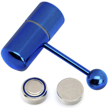 Load image into Gallery viewer, Blue Titanium LIX Vibrator Tongue Ring