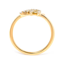 Load image into Gallery viewer, 10K Yellow Gold 1/10 Cttw Diamond Leaf and Branch Ring (H-I Color, I1-I2 Clarity) - Ring Size 7