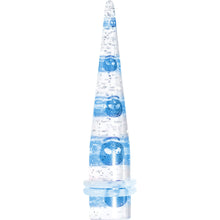 Load image into Gallery viewer, 0G Clear Acrylic Glitter Blue Skull Confetti Taper