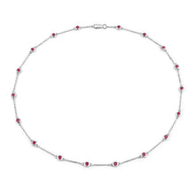 Load image into Gallery viewer, 2.34 Carat Genuine Ruby .925 Sterling Silver Necklace