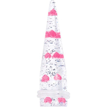 Load image into Gallery viewer, Clear Acrylic Glitter Pink Heart Confetti Taper 8G to 16mm