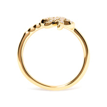Load image into Gallery viewer, 10K Yellow Gold 1/10 Cttw Diamond Palm Tree Statement Ring (H-I Color, I1-I2 Clarity) - Ring Size 7