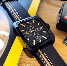 Load image into Gallery viewer, Men's Waterproof Watch With Leather Belt And Chronometers Retro Style Unique Shape Excellent Gift