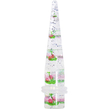 Load image into Gallery viewer, 00G Clear Acrylic Glitter Pink Cherry Confetti Taper
