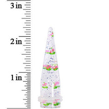 Load image into Gallery viewer, 9/16 Clear Acrylic Glitter Pink Cherry Confetti Taper