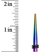 Load image into Gallery viewer, 6G Acrylic Electric Rainbow Straight Taper