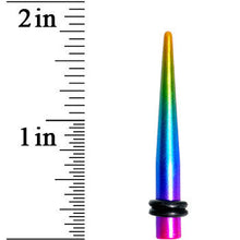Load image into Gallery viewer, 4G Acrylic Electric Rainbow Straight Taper