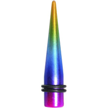 Load image into Gallery viewer, 00G Acrylic Electric Rainbow Straight Taper